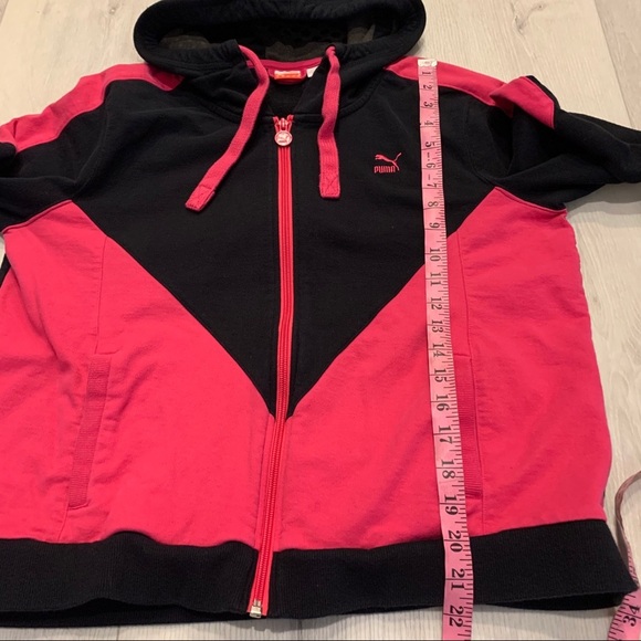 PUMA Full Zip Hoodie Girls Size XL Pink an… - Picture 4 of 10